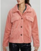 Veste en Fausse Fourrure Else rose