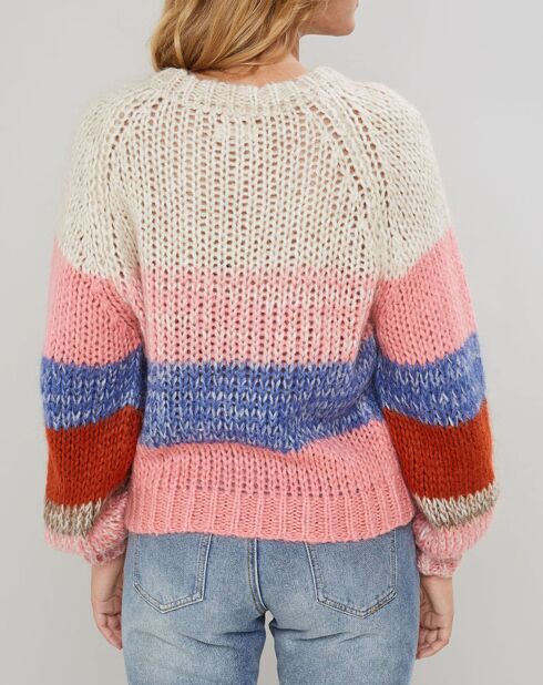 Pull en Mohair mélangé Pedro rose