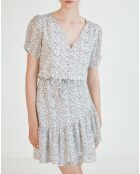 Robe Cathie imprimée blanc cassé