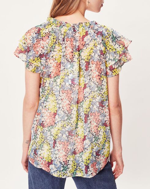 Luca top met veelkleurige print