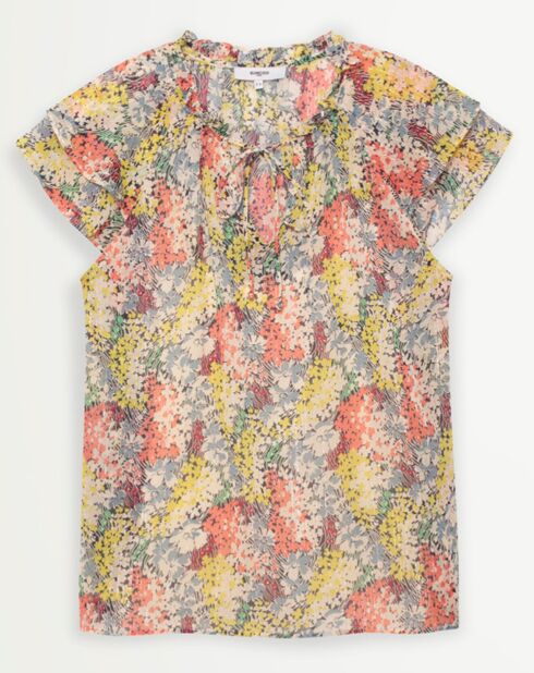 Luca top met veelkleurige print
