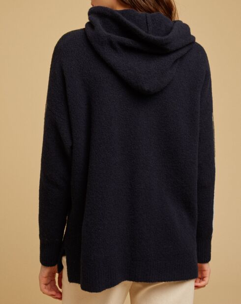 Sudadera Tulum en mezcla de lana y cachemir azul marino