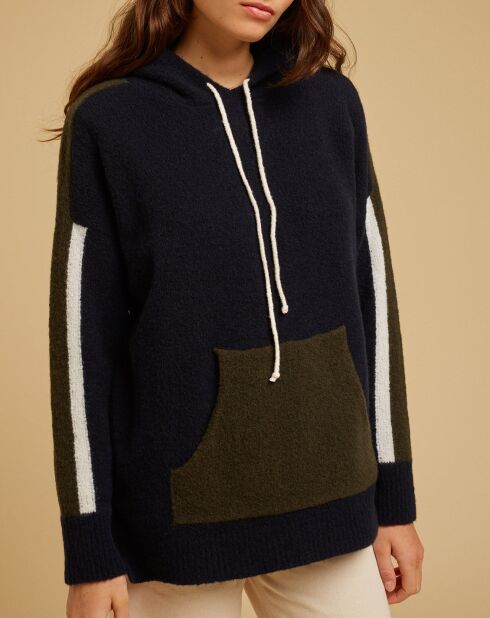 Sudadera Tulum en mezcla de lana y cachemir azul marino