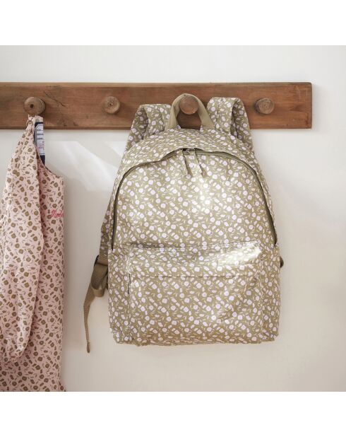 Sac à dos Fleuri kaki moyen/multicolore - 31x40x14 cm