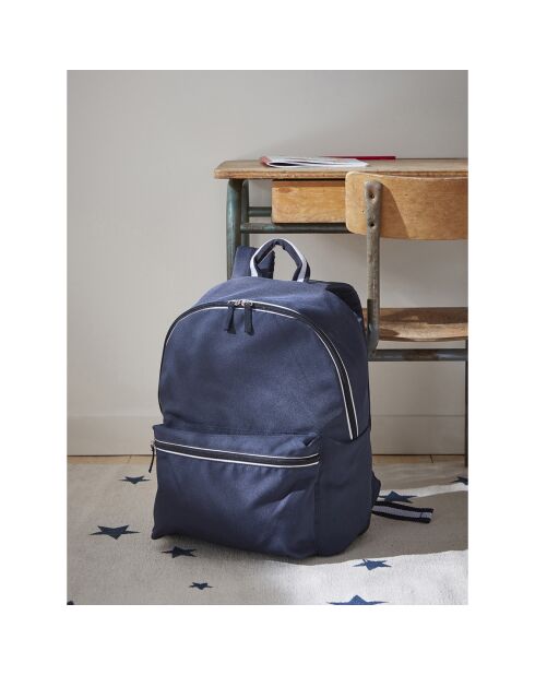 Sac à dos Ecussons bleu foncé - 31x40x14 cm