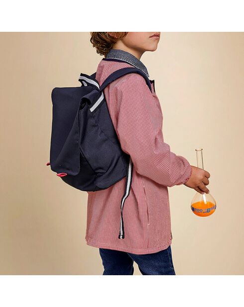 Sac à dos Ecussons bleu foncé - 31x40x14 cm