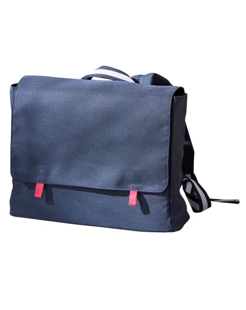 Kindergartentasche mit dunkelblauem Abzeichen - 31x27x9,5 cm