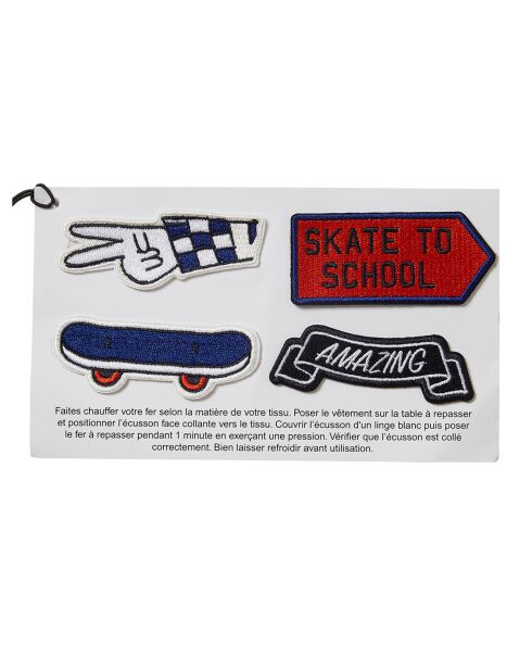 Kindergartentasche mit dunkelblauem Abzeichen - 31x27x9,5 cm