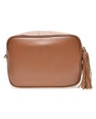 Borsa a tracolla Eva in pelle cognac - 20x27,5x9 cm