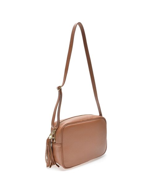 Borsa a tracolla Eva in pelle cognac - 20x27,5x9 cm