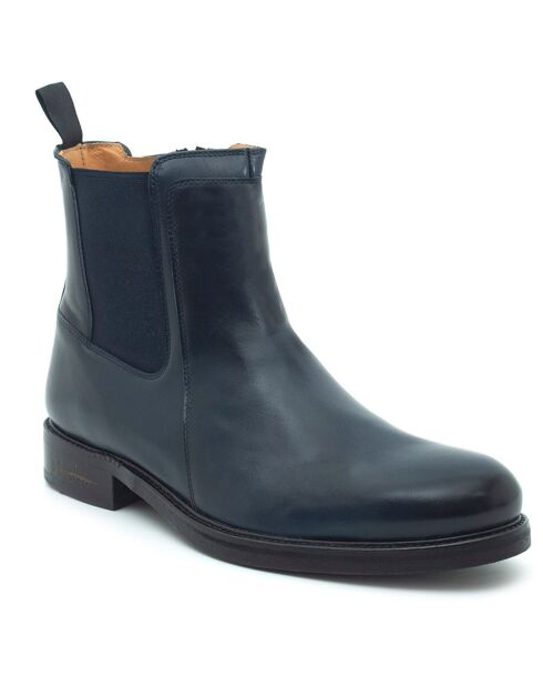 Chelsea Boots en Cuir Anboot bleu marine