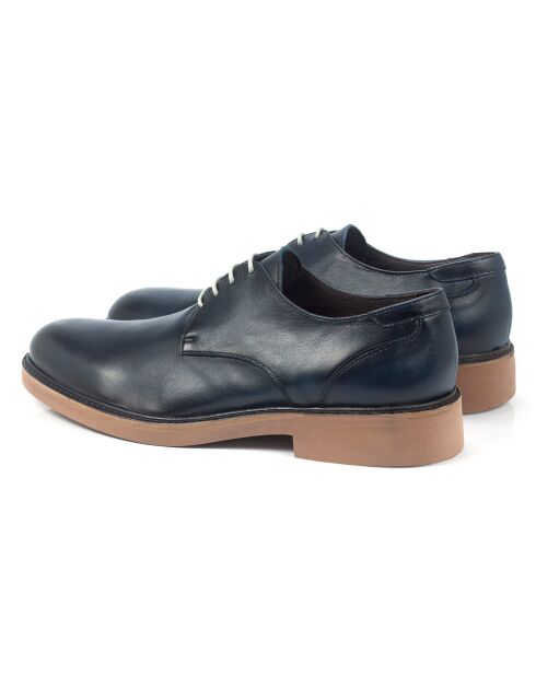 Derbies en Cuir Denver bleu marine