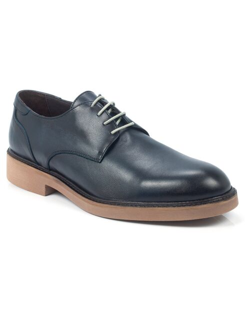 Derbies en Cuir Denver bleu marine
