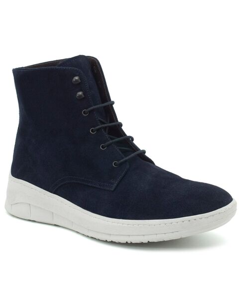 Sneakers montantes en Cuir Salto bleu marine