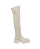 Bottes en Cuir Ilro beiges - Talon 5.5 cm