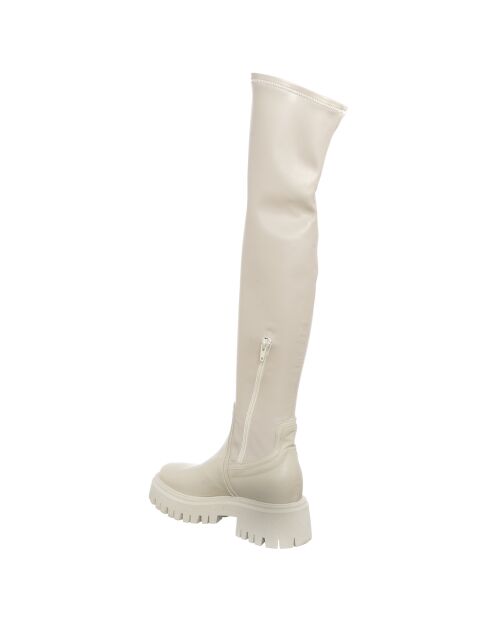 Bottes en Cuir Ilro beiges - Talon 5.5 cm