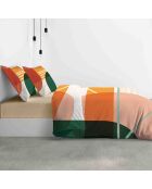 Parure housse de couette Zoom vert/orange