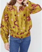 Blouse Casey imprimée  kaki