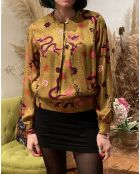 Blouse Casey imprimée  kaki