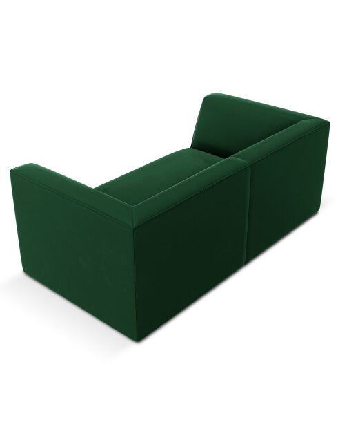 Canapé Velours Charles 2 Places vert - 174x92x69 cm