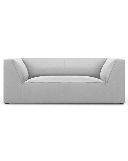 Canapé Velours Charles 2 Places gris clair - 174x92x69 cm