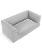 Canapé Velours Charles 2 Places gris clair - 174x92x69 cm