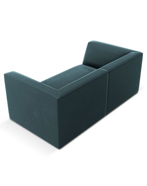 Charles 2-Sitzer-Sofa aus blauem Samt, 174 x 92 x 69 cm