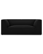 Canapé Velours Charles 2 Places noir - 174x92x69 cm