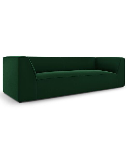 Canapé Velours Charles 3 Places vert - 232x92x69 cm