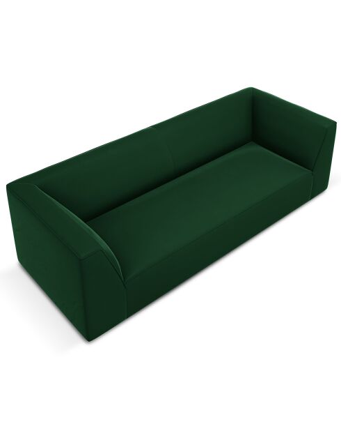 Canapé Velours Charles 3 Places vert - 232x92x69 cm