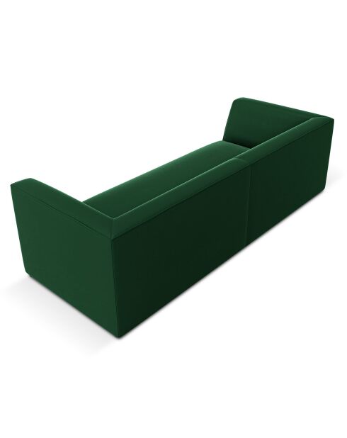 Canapé Velours Charles 3 Places vert - 232x92x69 cm