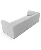 Canapé Velours Charles 3 Places gris clair - 232x92x69 cm