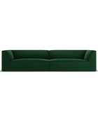 Canapé Velours Charles 4 Places vert - 302x93x69 cm