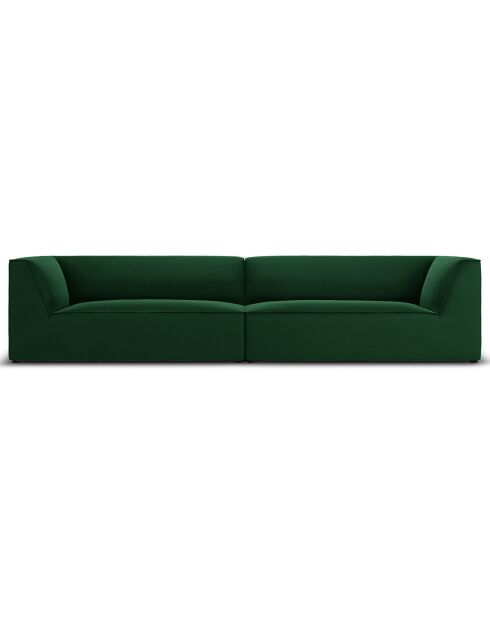 Canapé Velours Charles 4 Places vert - 302x93x69 cm