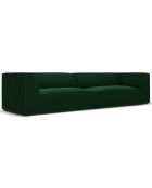 Canapé Velours Charles 4 Places vert - 302x93x69 cm