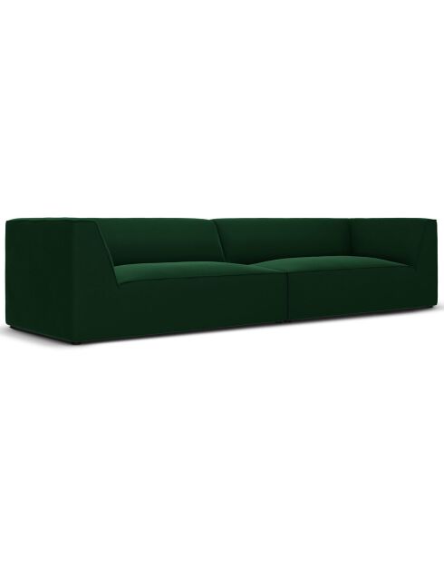 Canapé Velours Charles 4 Places vert - 302x93x69 cm