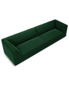 Canapé Velours Charles 4 Places vert - 302x93x69 cm