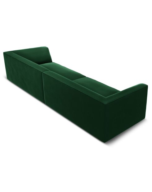 Canapé Velours Charles 4 Places vert - 302x93x69 cm