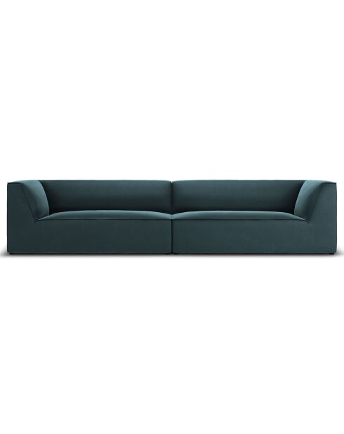 Charles 4-Sitzer-Sofa aus blauem Samt, 302 x 93 x 69 cm