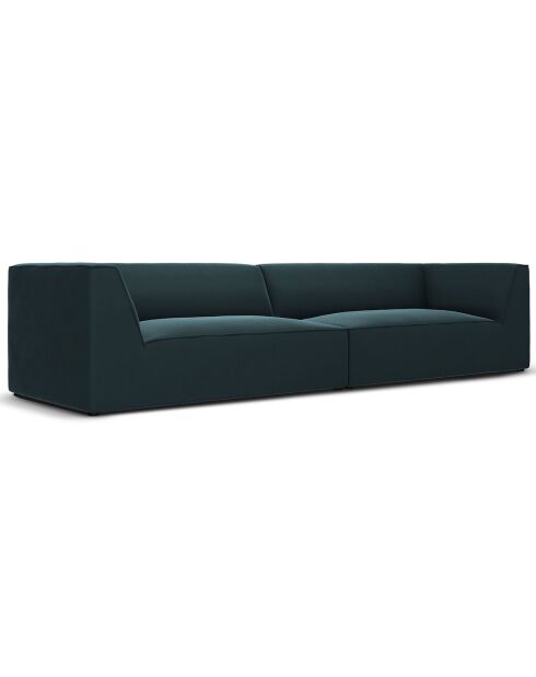 Charles 4-Sitzer-Sofa aus blauem Samt, 302 x 93 x 69 cm