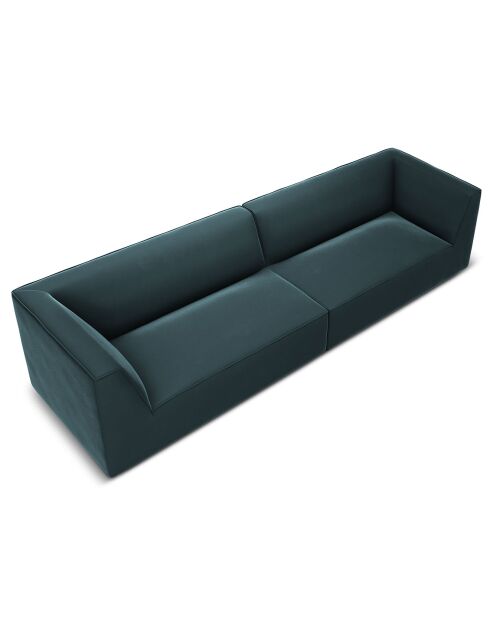 Charles 4-Sitzer-Sofa aus blauem Samt, 302 x 93 x 69 cm
