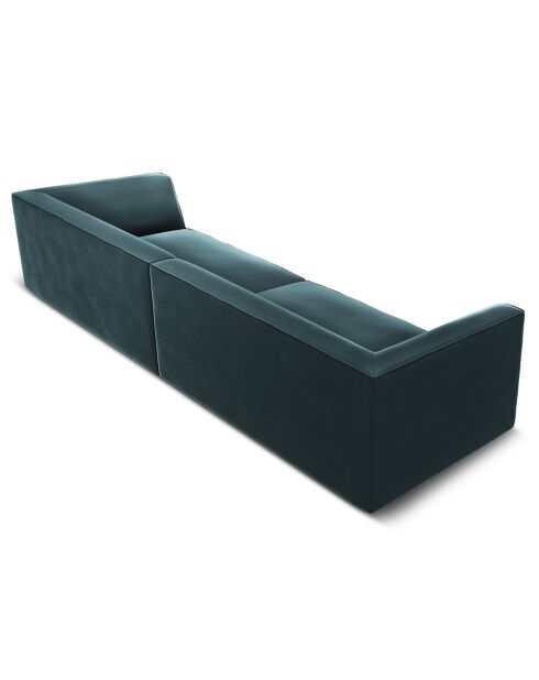 Charles 4-Sitzer-Sofa aus blauem Samt, 302 x 93 x 69 cm