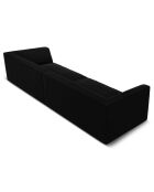 Canapé Velours Charles 4 Places noir - 302x93x69 cm