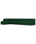Canapé D'Angle Gauche Velours Charles 5 Places vert - 366x180x69 cm