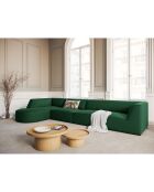 Canapé D'Angle Gauche Velours Charles 5 Places vert - 366x180x69 cm