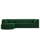 Canapé D'Angle Gauche Velours Charles 4 Places vert - 273x180x69 cm