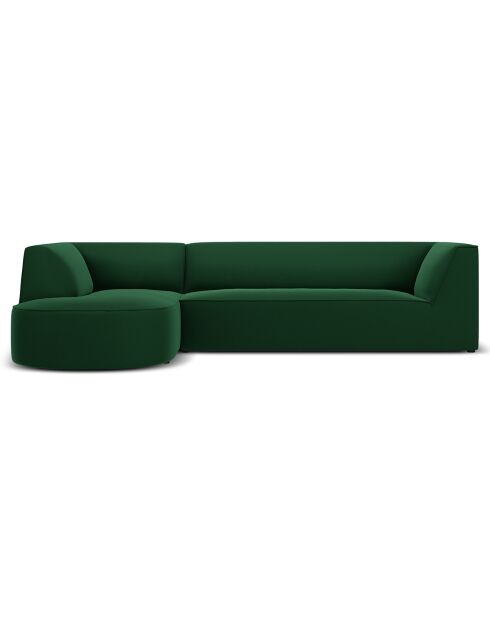 Canapé D'Angle Gauche Velours Charles 4 Places vert - 273x180x69 cm