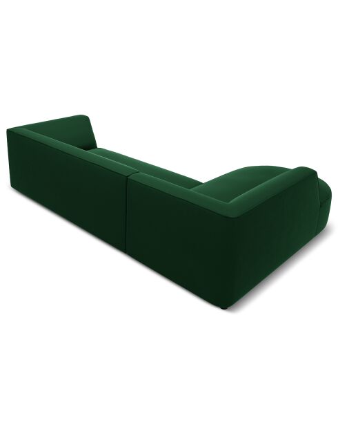 Canapé D'Angle Gauche Velours Charles 4 Places vert - 273x180x69 cm