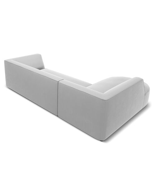 Canapé D'Angle Gauche Velours Charles 4 Places gris clair - 273x180x69 cm