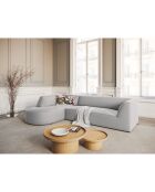 Canapé D'Angle Gauche Velours Charles 4 Places gris clair - 273x180x69 cm